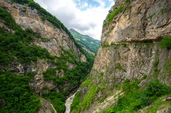 View Cherek Gorge Caucasus Mountains Kabardino Balkaria Russia — Stock Photo, Image
