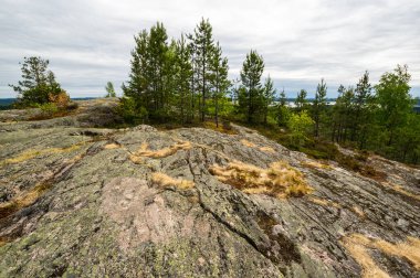 Karelia, Rusya 'daki Hiidenvuori Dağı' nın manzarası.
