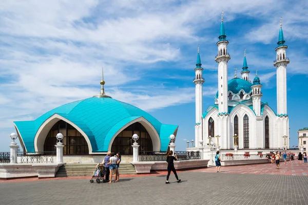 Kazan Rusko Června 2018 Mešita Kula Sharifa Jedna Největších Mešit — Stock fotografie