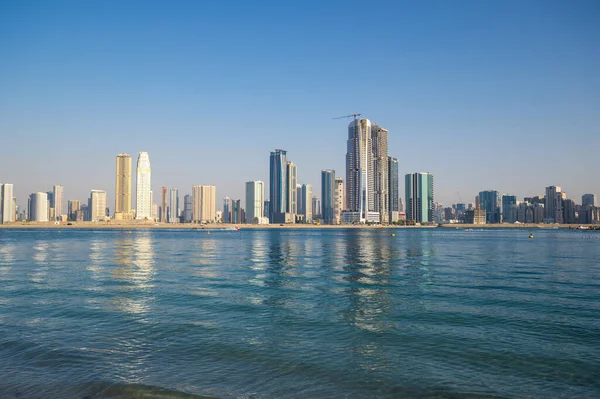 Vista Arranha Céus Dubai Emirados Árabes Unidos — Fotografia de Stock