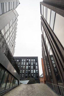 Tallinn, Estonya 'nın Rotermann bölgesinde modern mimari