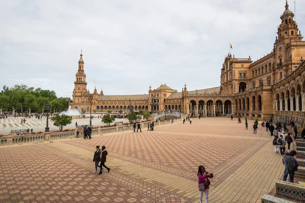 Seville España Abril 2019 Plaza España Una Plaza Parque María —  Fotos de Stock