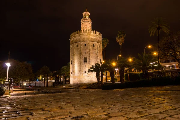 Seville Spagna Aprile 2019 Torre Del Oro Storica Torre Calcarea — Foto Stock