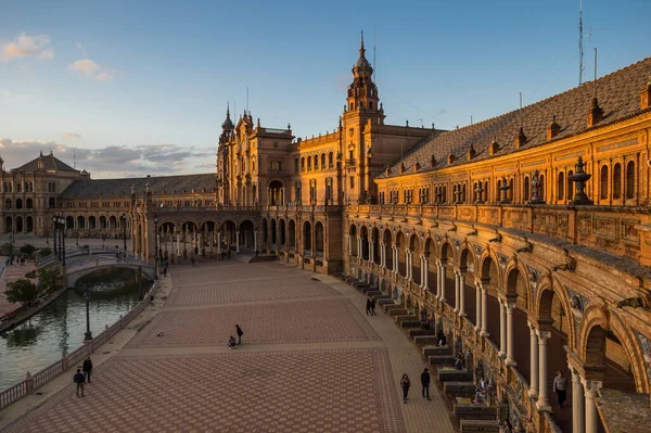 Seville Espanha Abril 2019 Plaza Espana Praça Espanha Inglês Uma — Fotografia de Stock