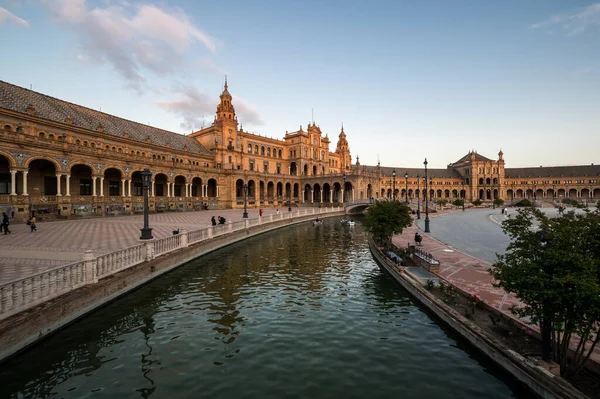 プラザ エスパーナ スペイン語 Plaza Espana スペイン セビリアのマリア ルイサ公園内にある広場である — ストック写真