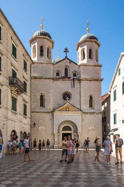 Kotor Montenegro Giugno 2019 Chiesa San Nicola Una Chiesa Ortodossa — Foto Stock