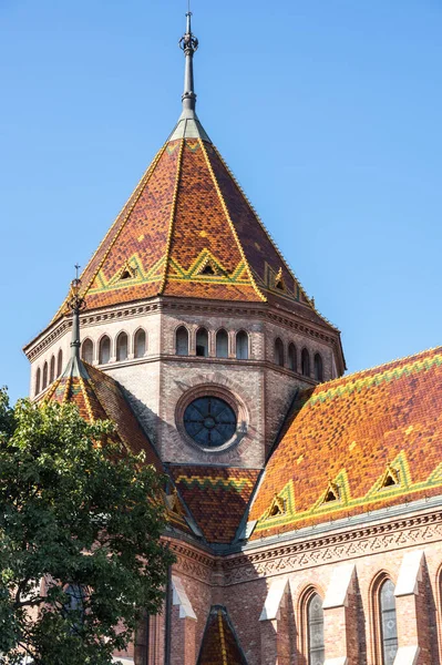 Macaristan Başkenti Budapeşte Nin Tarihi Merkezinde Budapeşte Deki Kalvinist Kilisesi — Stok fotoğraf