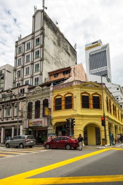 KUALA LUMPUR, MALAYSIA - 31 JANUARY, 2020: View of the street in the center of Kuala Lumpur, the capital city of Malaysia