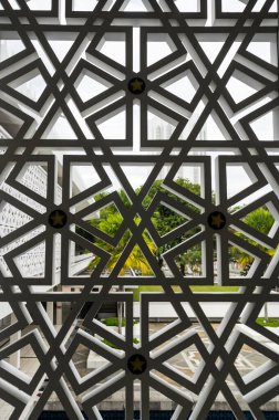 Malezya 'nın başkenti Kuala Lumpur' daki Malezya Ulusal Camii 'nin içi