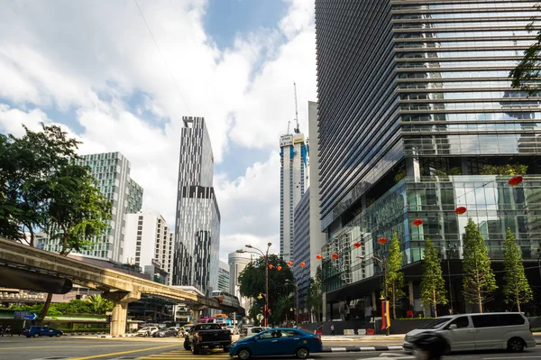 Kuala Lumpur Malaysia Februar 2020 Blick Auf Die Straße Zentrum — Stockfoto