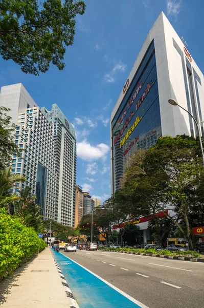 Kuala Lumpur Malaysia Februar 2020 Blick Auf Die Straße Zentrum — Stockfoto