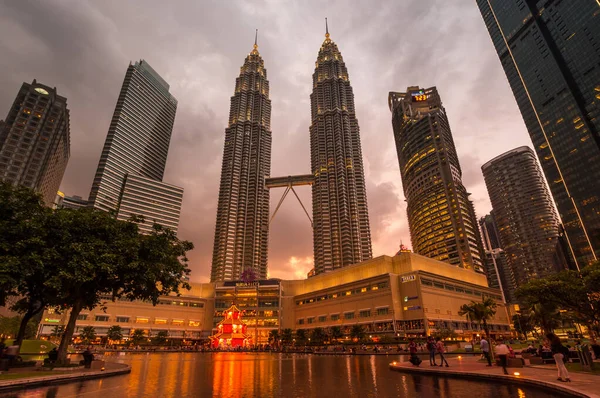 Kuala Lumpur Malaysia Fevereiro 2020 Torres Petronas Também Conhecidas Como — Fotografia de Stock