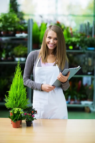 Smiling saleswoman — Stock Photo, Image