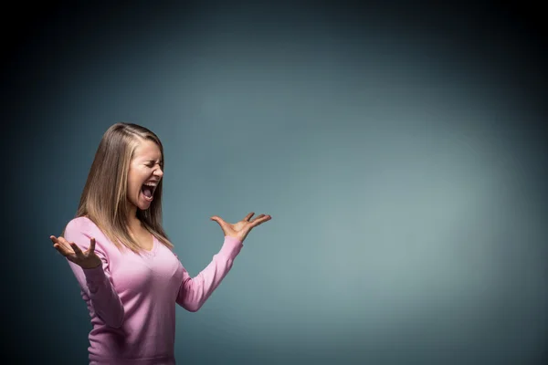 Mujer gritando — Foto de Stock