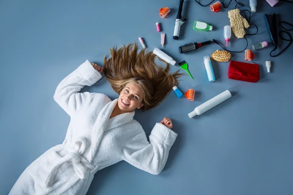 Mujer sonriente — Foto de Stock