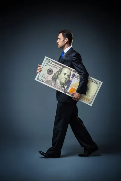 Businessman with dollar — Stock Photo, Image