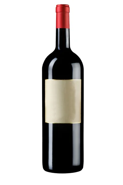 Sealed bottle wine with a label — Stock Photo, Image