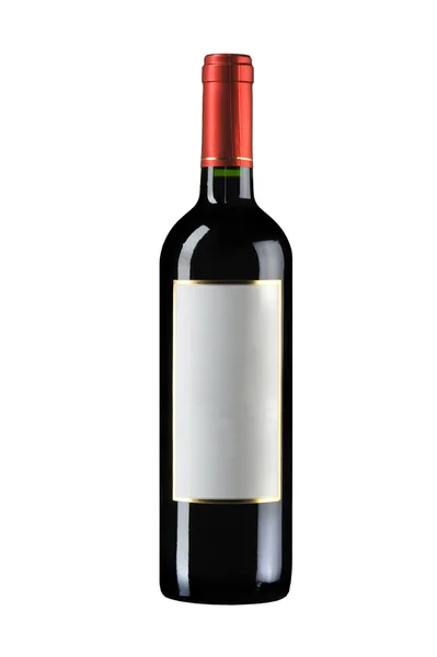 Neotevřené izolovaná láhev vína — Stock fotografie