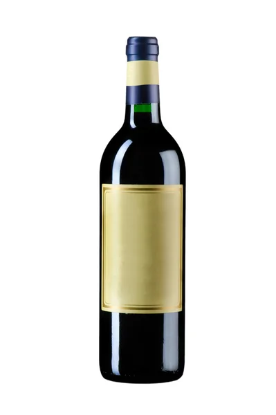 Wine bottle unopened isolated on white — Stock Photo, Image