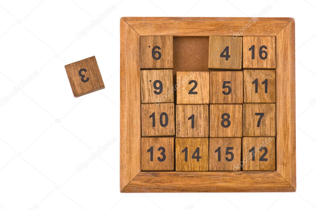 puzzle with numbers on white
