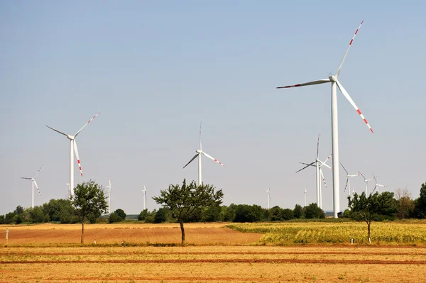 Eco vriendelijke windturbines — Stockfoto