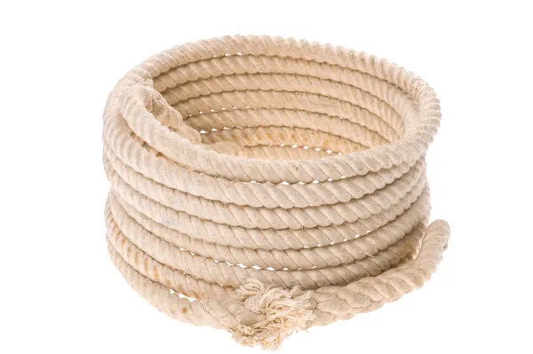 Ізольована кручена товста мотузка — стокове фото