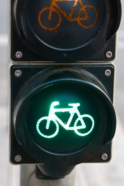 Traffic light for bicycles — Stock Photo, Image
