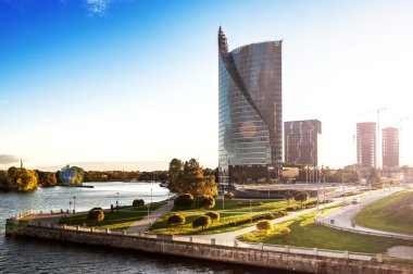 waterfront riga Letonya modern ev görünümü