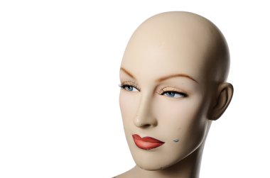 bir kadın manneqin, headshot üç çeyrek