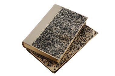 iki eski vintage kitap üzerine beyaz