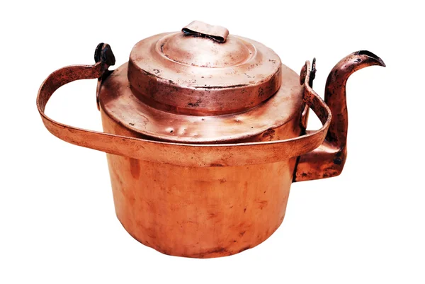 Old vintage copper teapot — Stock Photo, Image