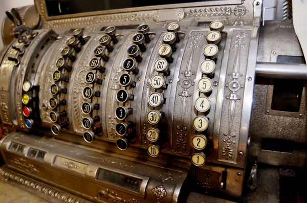 Old bulky vintage cash register — Stock Photo, Image