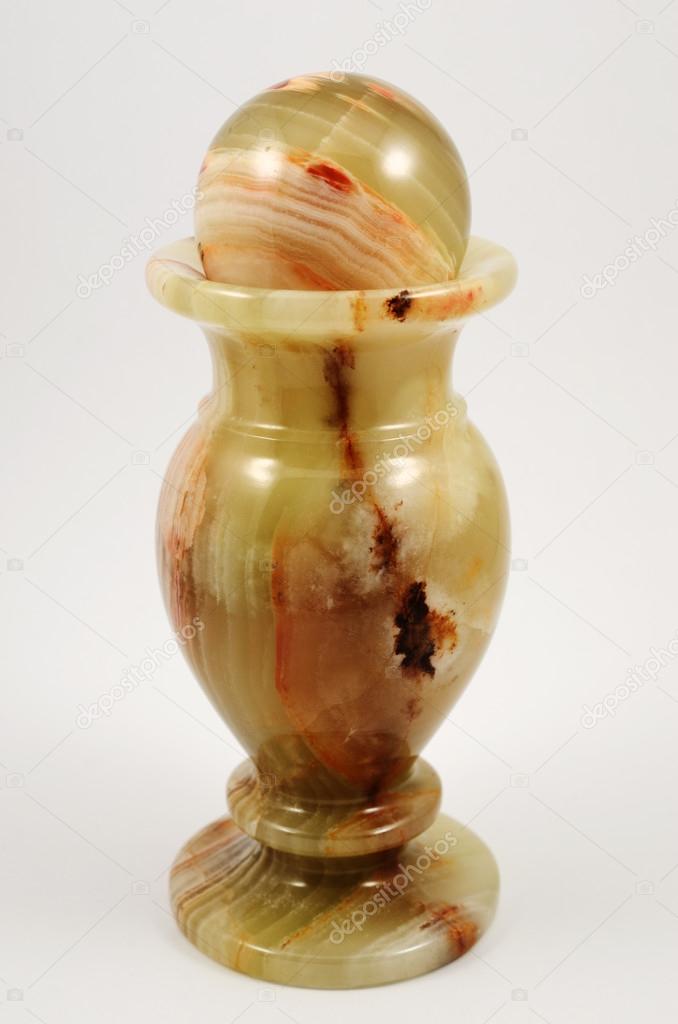 small carved jade vase