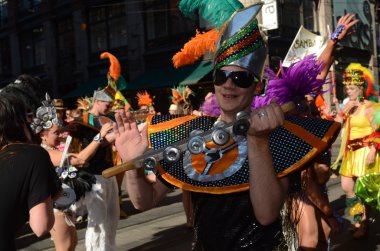 Helsinki, Finlandiya, 8 Haziran. geleneksel yaz samba karnaval 8 Haziran 2013 tarihinde Helsinki, Finlandiya.