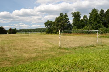 eski futbol gol Köyü spor alanında