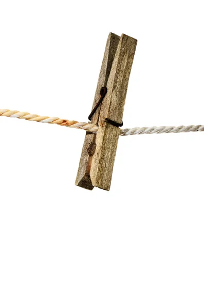 Oude houten kleding pin — Stockfoto