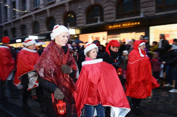 Helsinky, Finsko, aleksanterinkatu, 25.11.2012, vánoční světlo — Stock fotografie