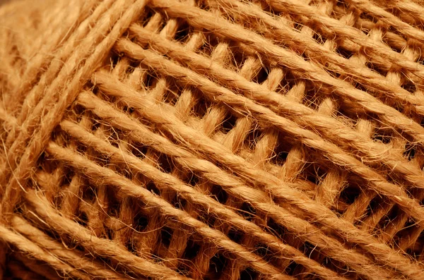 Skein of coarse brown thread — Stock Photo, Image