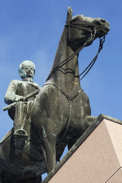 Helsingfors, finland, den 21 januari, 2014: monumentet till marskalk man — Stockfoto