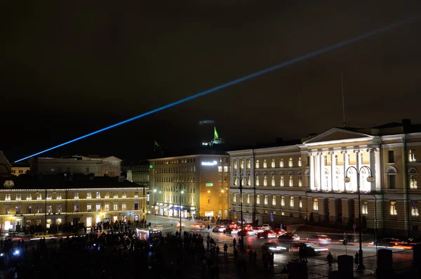 HELSINKI, FINLAND, JANUARY 5, 2014: The Lux Helsinki light even — Stock Photo, Image