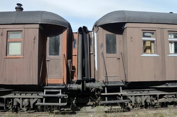 Automóveis ferroviários de passageiros vintage — Fotografia de Stock