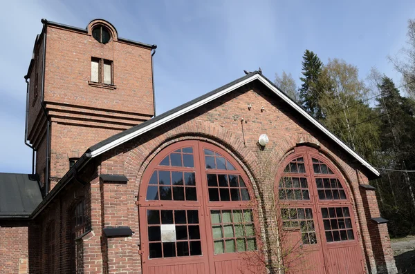 Old brick building locomotive depot — Stock Photo, Image