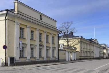 Helsinki, Finlandiya, Unionkatu Caddesi, Helsinki Üniversitesi 'ndeki klasik tarz binalar