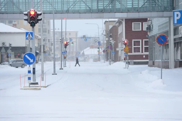 Χειμερινό Τοπίο Της Μικρής Πόλης Salo Στη Φινλανδία — Φωτογραφία Αρχείου