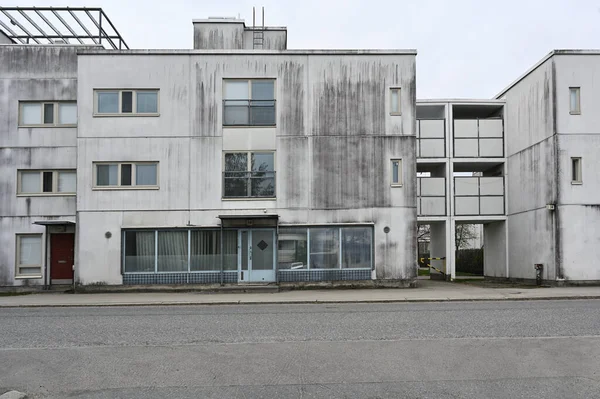 Old Concrete House Residential Area Helsinki Finland — Stockfoto