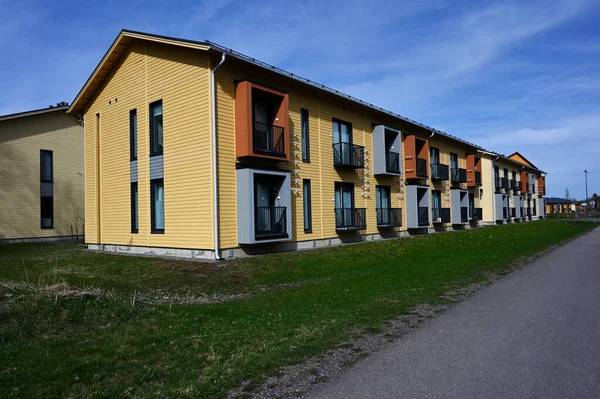 Residential Area Typical Houses Finland — Stok fotoğraf