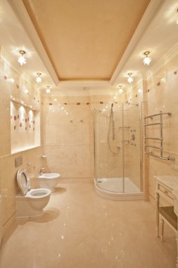 geniş ve modern banyo