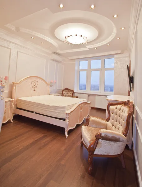Antika lüks yatak odası — Stok fotoğraf