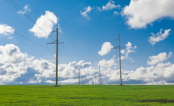 Red eléctrica de postes —  Fotos de Stock