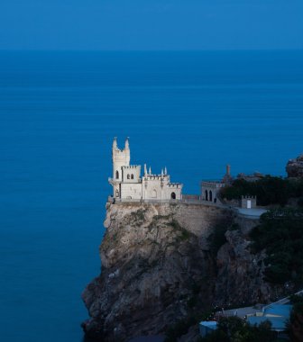 İyi bilinen castle Kırlangıç'ın gece fotoğrafları